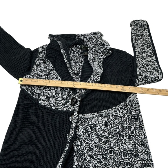 PURE Handknit Chunky Knit Crochet Cardigan Sweater - Picture 11 of 11